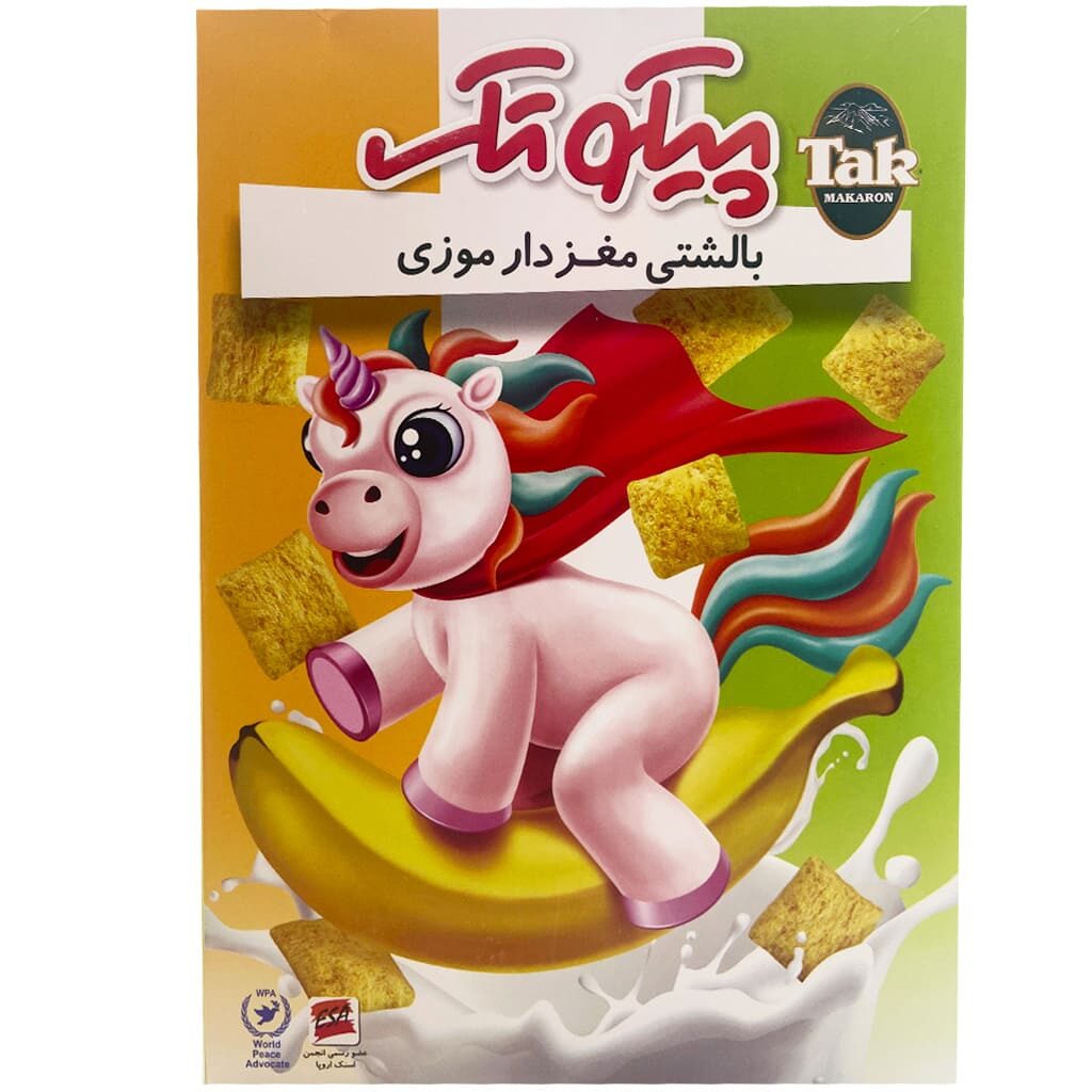غلات حجیم شده بالشتی مغزدار موزی جعبه مقوایی 300 g نام تجارتی پیکو تک مرجع عرضه کننده تولیدی تک ماکا